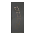 Castorama Porte d'entr&eacute;e aluminium Adriana gris 90 x h.215 cm poussant droit Mode d'emploi