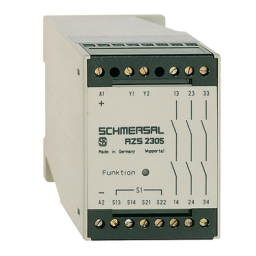 schmersal AZS 2305 24 VDC Fail-safe delay timer Mode d'emploi | Fixfr