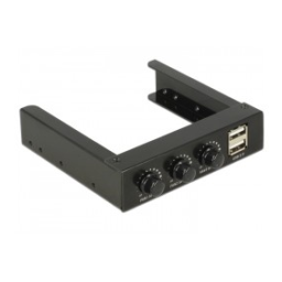 DeLOCK 62714 3.5″ Front Panel > 2 x USB 2.0 and fan control Fiche technique | Fixfr