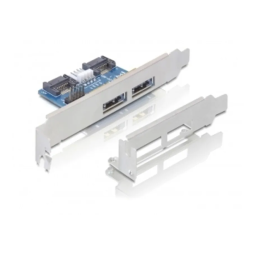 DeLOCK 61725 Slot bracket 2 x eSATApd 5 V / 12 V Fiche technique | Fixfr