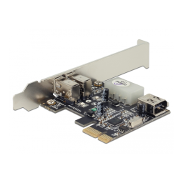 DeLOCK 89213 PCI Express Card > 2 x external / 1 x internal FireWire A Fiche technique | Fixfr