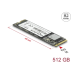 DeLOCK 54080 M.2 SSD PCIe / NVMe Key M 2280 - 512 GB  Fiche technique