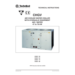 TECHNIBEL CHG507VAB Groupes d'eau glacÃ©e air/eau > 17KW Guide d'installation | Fixfr