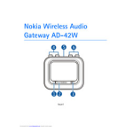 Nokia WIRELESS AUDIO GATEWAY AD-42W Manuel du propri&eacute;taire