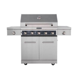 KitchenAid 720-0893 5-Burner Propane Gas Grill in Stainless Steel with Sear and Side Burners plus Cover Manuel utilisateur | Fixfr