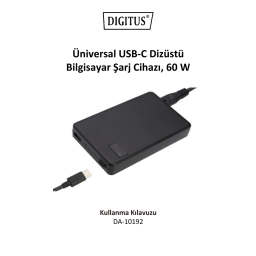 Digitus DA-10192 Universal Notebook Charger, USB Type C, 60 W Manuel du propriétaire | Fixfr