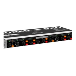 BEHRINGER SUPER-X PRO CX2310 Notice d'utilisation | AI Chat & PDF Access | Fixfr