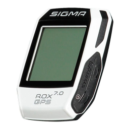 SIGMA SPORT ROX 7.0 GPS Manuel utilisateur | Fixfr