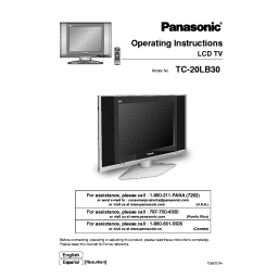 Panasonic TC20LB30 Operating instrustions | Fixfr