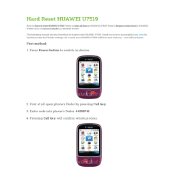 Huawei U7519 Guide de l'utilisateur: IA + PDF | Fixfr