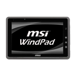 MSI WindPad 110W Mode d'emploi | Fixfr