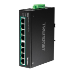 Trendnet TI-PE80 8-Port Industrial Fast Ethernet PoE+ DIN-Rail Switch Fiche technique