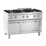 Bartscher 2852491 Gas range 700, B1200, 6Fl, EBO 1/1 Mode d'emploi