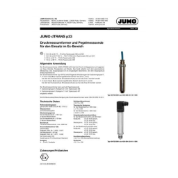 JUMO 404753 Pressure Transmitter or Level Probe Fiche technique | Fixfr
