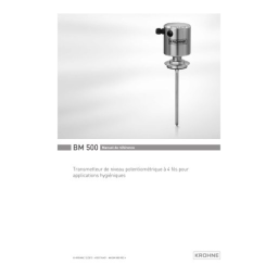 KROHNE BM 500 Manuel utilisateur | Fixfr
