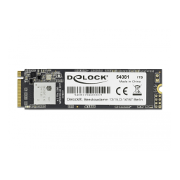 DeLOCK 54081 M.2 SSD PCIe / NVMe Key M 2280 - 1 TB Fiche technique | Fixfr