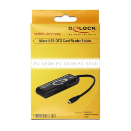 DeLOCK 91732 Micro USB OTG Card Reader 5 slots Fiche technique | Fixfr