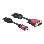 DeLOCK 84344 HDMI zu DVI 24+1 Kabel bidirektional 5 m Fiche technique