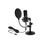 DeLOCK 66300 Professional USB Condenser Microphone Set for Podcasting and Gaming  Fiche technique