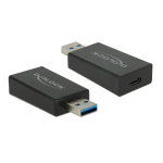 DeLOCK 65689 Converter USB 3.1 Gen 2 Type-A male &gt; USB Type-C&trade; female Active black Fiche technique