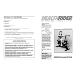 HealthRider HREMCR9108 HEALTHRIDER BIKE Manuel utilisateur