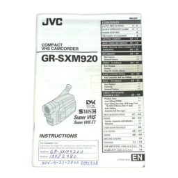 JVC GR-SXM920 Manuel utilisateur | Fixfr