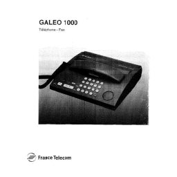 FRANCE TELECOM GALEO 1500 Manuel utilisateur | Fixfr