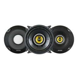 Kicker 2019 CS Coaxials Manuel utilisateur | Fixfr