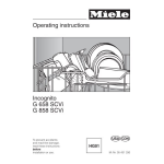 Miele G858 Manuel utilisateur