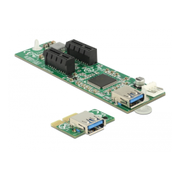 DeLOCK 41433 Riser Card PCI Express x1 > 2 x PCIe x1 Fiche technique | Fixfr