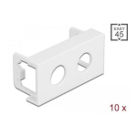 DeLOCK 81373 Easy 45 Module Plate Round cut-out 2 x M10, 45 x 22.5 mm 10 pieces white Fiche technique