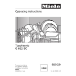 Miele G832 Manuel utilisateur