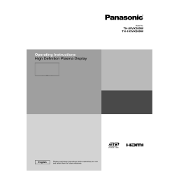 Panasonic TH85VX200W Operating instrustions | Fixfr