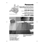 Panasonic KXFP141BL Operating instrustions