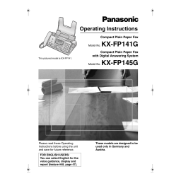 Panasonic KXFP141BL Operating instrustions | Fixfr