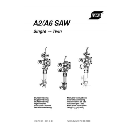 ESAB A2 / A6 SAW SINGEL → TWIN Manuel utilisateur | Fixfr