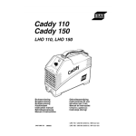 ESAB Caddy 110, 150 Manuel d'Instructions + IA | Chat
