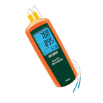 Extech Instruments TM300 Type K/J Dual Input Thermometer Manuel utilisateur