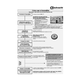 Bauknecht GSF 6625 PC IN Dishwasher Manuel utilisateur | Fixfr