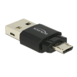 DeLOCK 91735 Micro USB OTG Card Reader + USB 2.0 A male Fiche technique