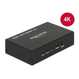 DeLOCK 18682 HDMI UHD Splitter 1 x HDMI in > 2 x HDMI out 4K Fiche technique | Fixfr