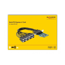 DeLOCK 90411 PCI Express Card to 8 x Serial RS-232 Fiche technique | Fixfr