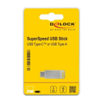 DeLOCK 54074 USB 3.2 Gen 1 USB-C&trade; + Type-A Memory Stick 32 GB - Metal Housing Fiche technique