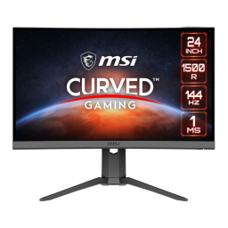 MSI Optix G24C6P MONITOR Manuel du propriétaire | Fixfr