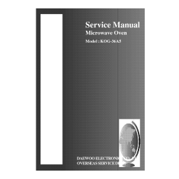 Daewoo KOG-36A5 Manuel utilisateur | Fixfr