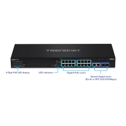 Trendnet RB-TPE-3018L 18-Port Gigabit NVR PoE+ Switch Fiche technique | Fixfr