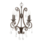 Hampton Bay 4-Light Oil Rubbed Bronze Crystal Small Chandelier Guide d'installation