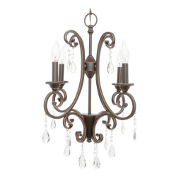 Hampton Bay 4-Light Oil Rubbed Bronze Crystal Small Chandelier Guide d'installation | Fixfr