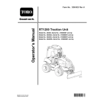 Toro Advanced Steering Control, RT1200 Traction Unit Trencher Manuel utilisateur