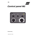 ESAB Control panel M2 Manuel utilisateur